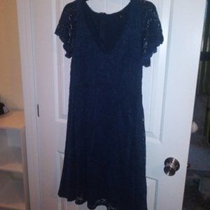 Torrid blue lace overlay dress